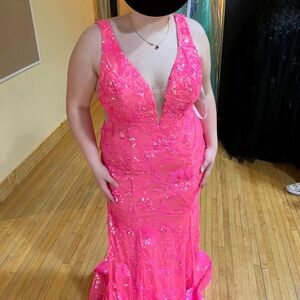 Elegant Pink Evening Gown